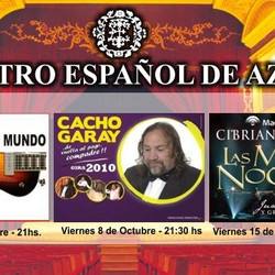 Guitarras del mundo, el humor de Cacho Garay y "Las mil y una noches", en el Español