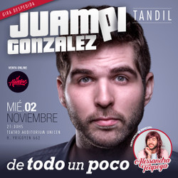 Juampi González presenta su show de Stand Up en Tandil
