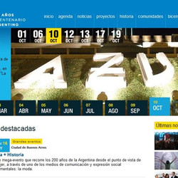 La ciudad en el centro de atención del sitio oficial del Bicentenario Argentino