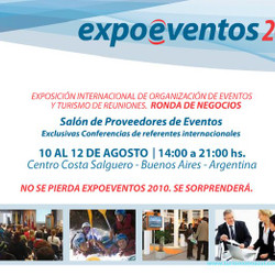 La oficina de Turismo Municipal y Prestadores turísticos participarán de Expoeventos 2010