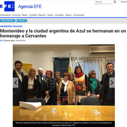 La agencia internacional EFE refleja el hermanamiento entre la ciudad uruguaya de Montevideo y Azul